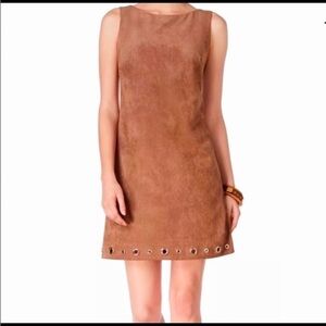 Jessica Howard Suede  Rusty Brown  Mini Sheath Dress